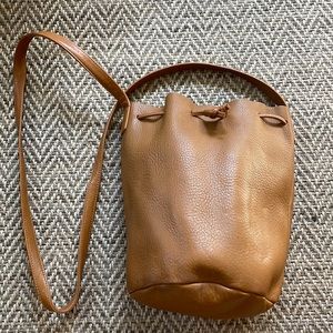 Baggu Leather Bucket Bag